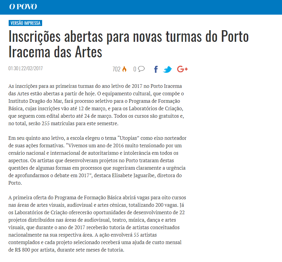 22 fev insc porto