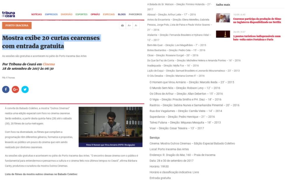 28.09.17 2 tc mostra exibe 20 curtas cearenses com entrada gratuita