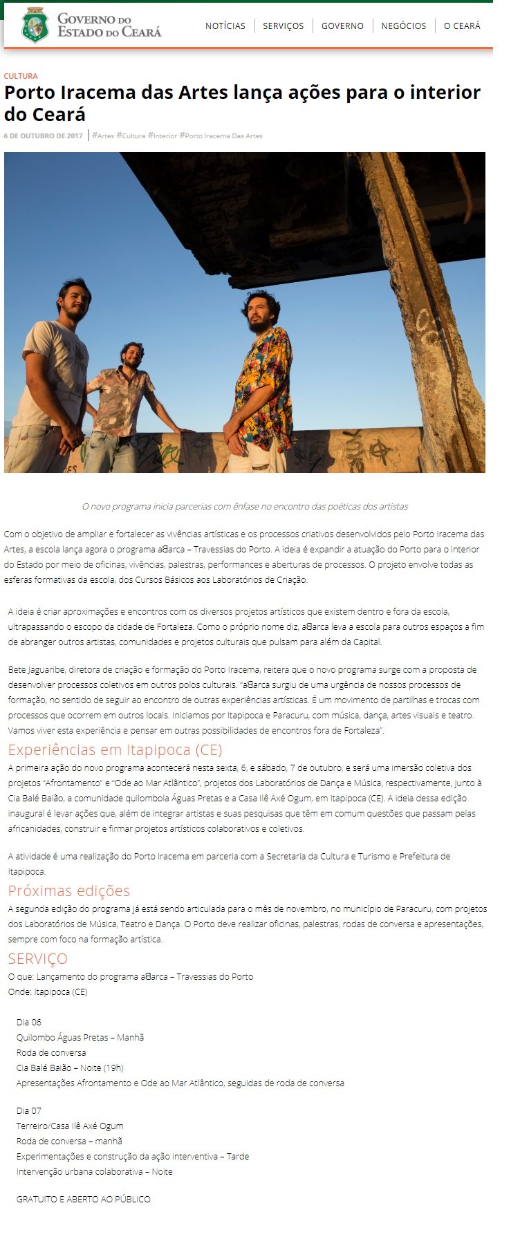 06.10.17 3 gec porto iracema das artes lanca acoes para o interior do ceara