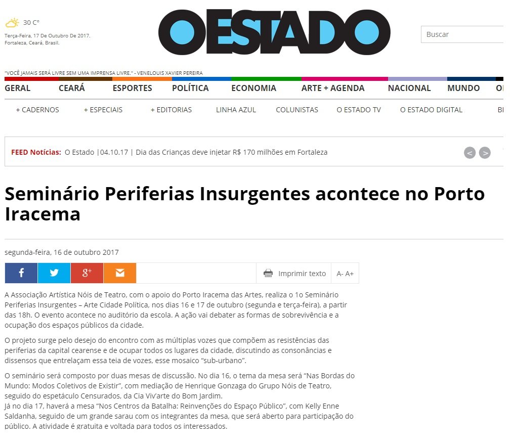 16.10.17 4 oe seminario periferias insurgentes acontece no porto iracema