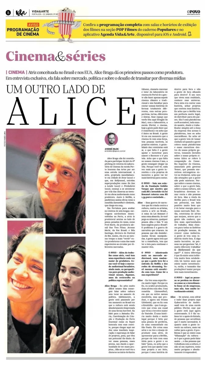 entrevista o povo com alice braga