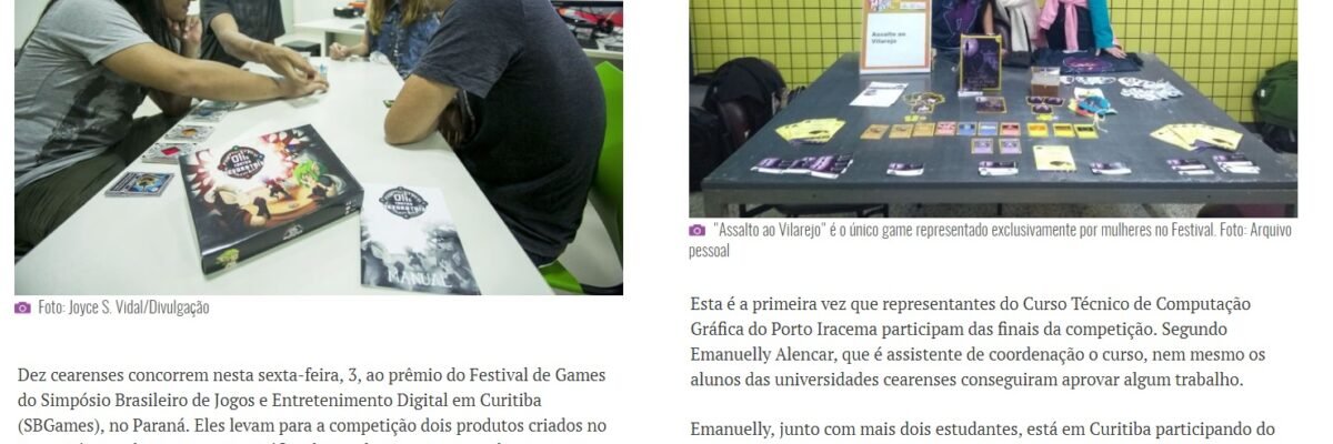 03.11.17-1 OP -- Estudantes cearenses são finalistas em festival de games no Paraná
