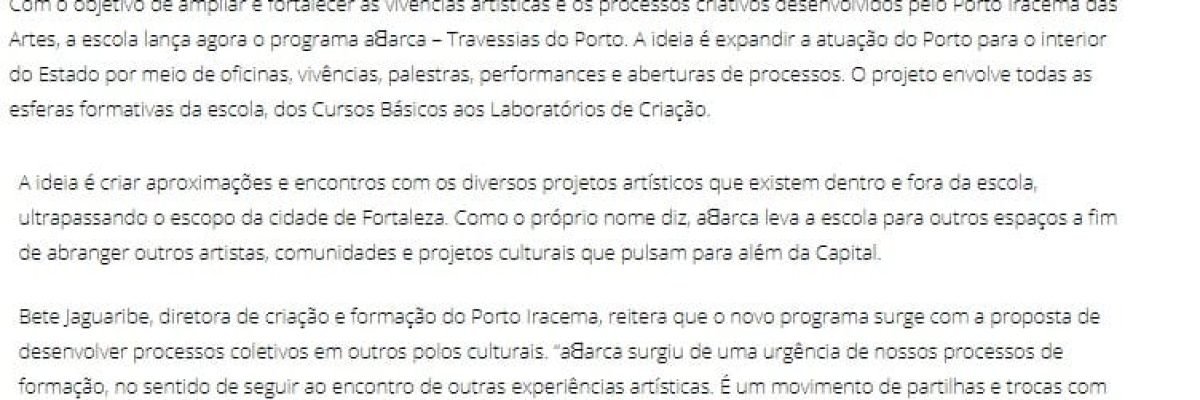 06.10.17-3 GEC -- Porto Iracema das Artes lança ações para o interior do Ceará