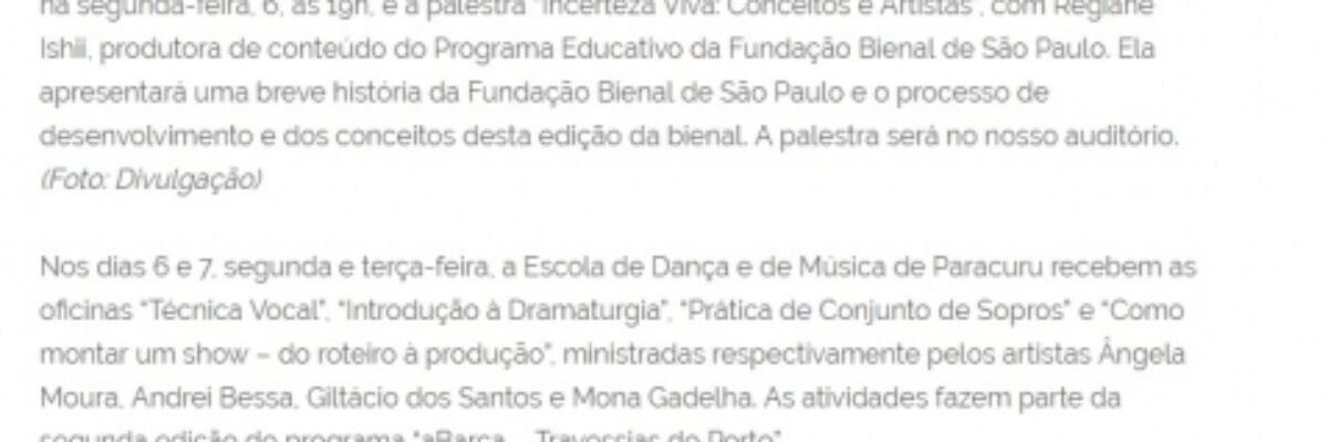 06.11.17-3 PC -- Programação semanal do Porto Iracema das Artes