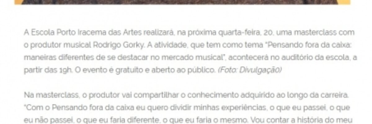 14.09.17-2 PapoCult -- Porto Iracema promove masterclass com o produtor muscial Rodrigo Gorky