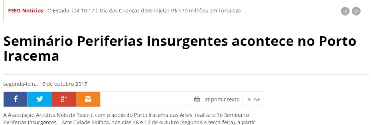 16.10.17-4 OE -- Seminário Periferias Insurgentes acontece no Porto Iracema