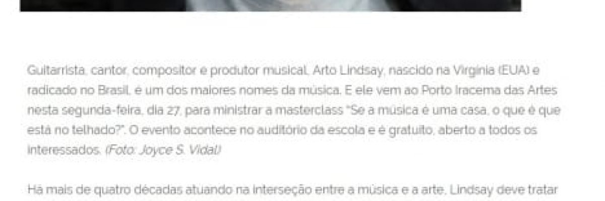27.11.17-4 TC -- Arto Lindsay realiza masterclass no Porto Iracema