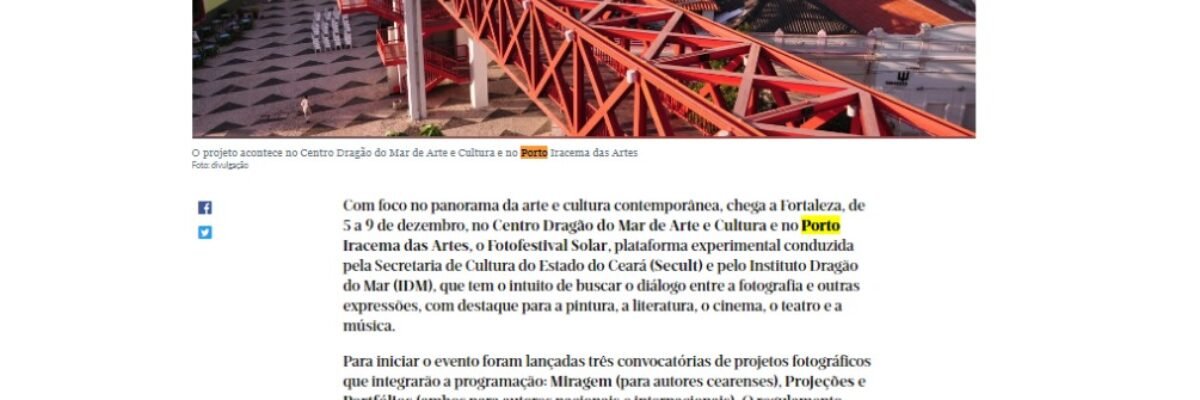 Fotofestival Solar lança convocatórias para projetos fotográficos